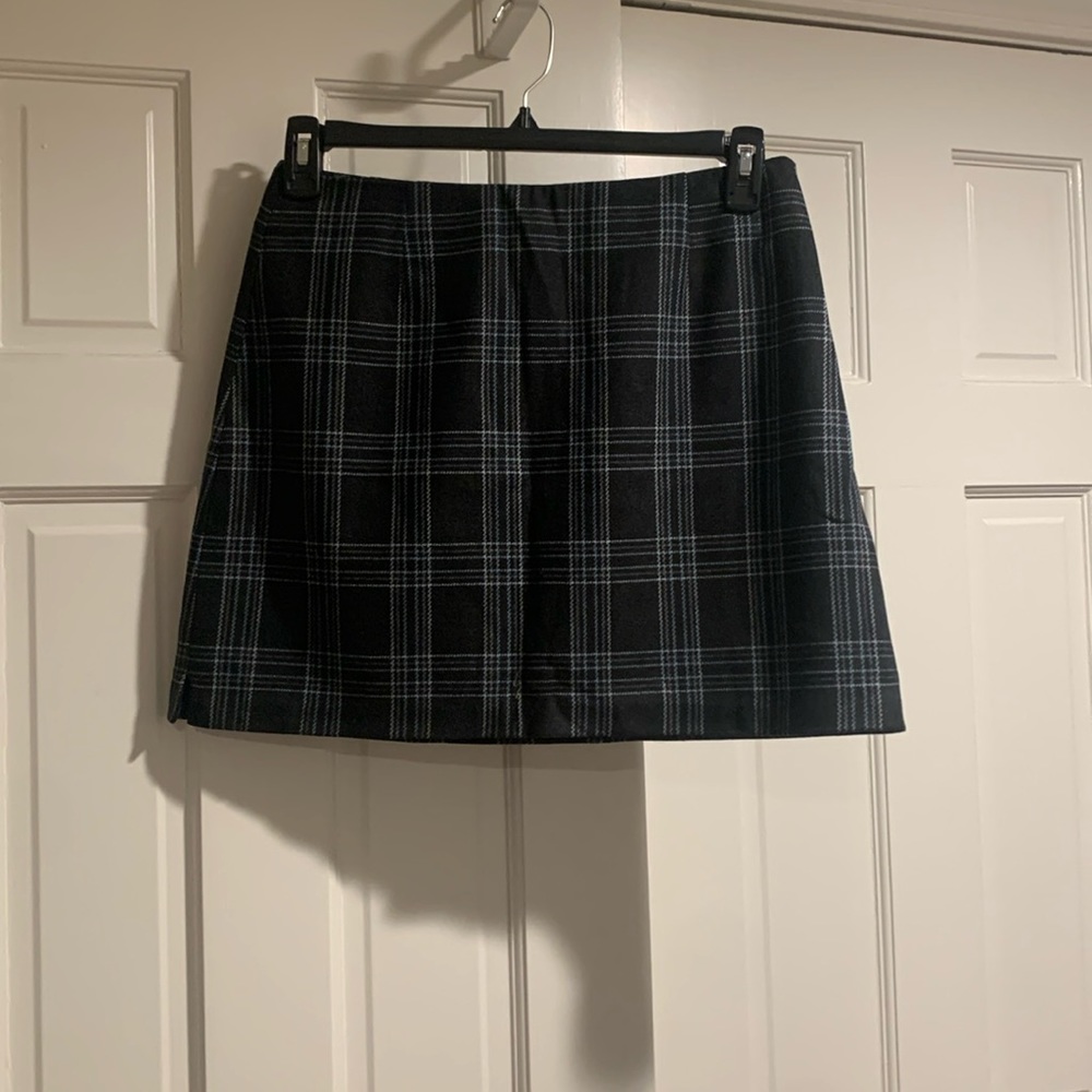Adorable Wool Blend Plaid Skirt